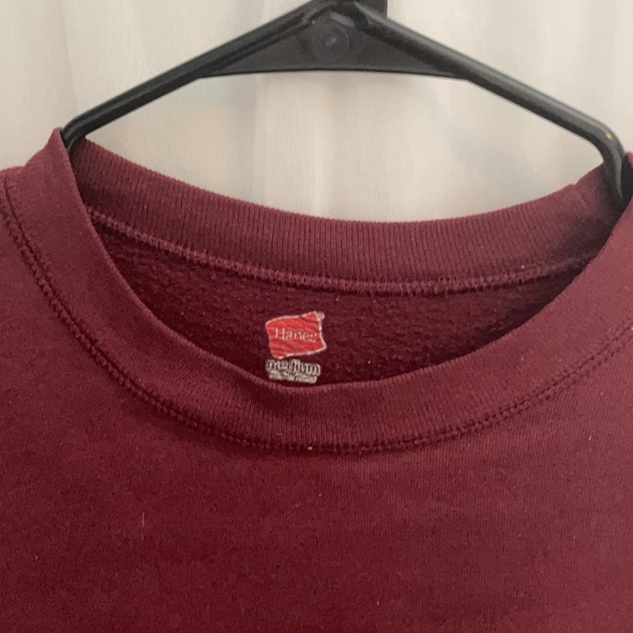Maroon “Work/Craft” Thin Worn Sweatshirt - Picture 3 of 7